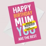 Mum Birthday Cards Funny Birthday Card Funny Card Birthday Card