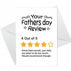 Dad Fathers Day Card Funny Fathers Day Card Review Card