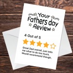 Dad Fathers Day Card Funny Fathers Day Card Review Card