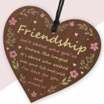 Friendship Gift For Best Friend Wooden Heart Sentimental Gift