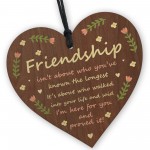 Best Friends Wood Hanging Heart Friendship Gift Sentimental Gift