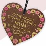 Mothers Day Gifts A Present For Mum Handmade Plaque Whole World