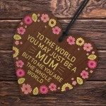 Mothers Day Gifts A Present For Mum Handmade Plaque Whole World