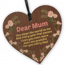 You Mean The World To Me Mothers Day Birthday Gift For Mum Heart