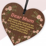 You Mean The World To Me Mothers Day Birthday Gift For Mum Heart