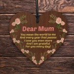 You Mean The World To Me Mothers Day Birthday Gift For Mum Heart