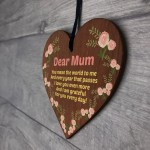You Mean The World To Me Mothers Day Birthday Gift For Mum Heart