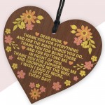 Mum Gifts Wooden Heart Poem Mothers Day Gift Birthday Gift Ideas