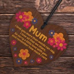 Beautiful Gift For Mum For Mothers Day Birthday Wooden Heart