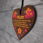 Beautiful Gift For Mum For Mothers Day Birthday Wooden Heart