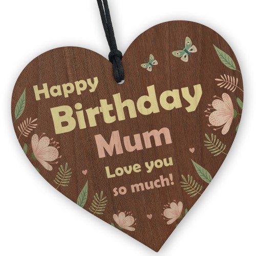 Birthday Gifts For Mum Wooden Hanging Heart Gifts From Daughter