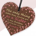 THANK YOU Gifts for Sister Plaque Auntie Gifts Wood Heart