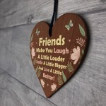 Friendship Gifts Best Friends Wooden Hanging Heart Inspirational