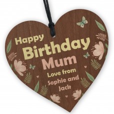 Personalised Birthday Gifts For Mum Wooden Heart Mum Gifts
