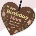 Personalised Birthday Gifts For Mum Wooden Heart Mum Gifts