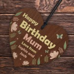 Personalised Birthday Gifts For Mum Wooden Heart Mum Gifts