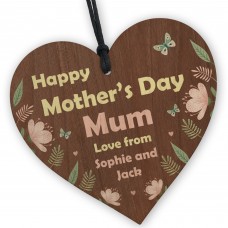 Mothers Day Gift Personalised Wood Heart Mum Gift From Daughter