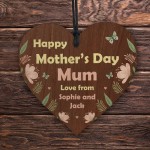 Mothers Day Gift Personalised Wood Heart Mum Gift From Daughter