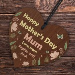 Mothers Day Gift Personalised Wood Heart Mum Gift From Daughter