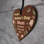 Mothers Day Gift Personalised Wood Heart Mum Gift From Daughter