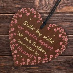 Sister Wooden Heart Thank You Gifts For Her Sister Best Friend