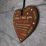 I Love You Plaque Anniversary Wood Heart Boyfriend Girlfriend