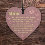 Beautiful Wooden Heart Mum Poem Mothers Day Gift For Mum