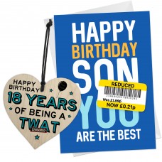 Funny 18th Birthday Gifts For Son Him Heart 18th Birthday Card