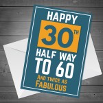 Funny 30th Birthday Cards For Boyfriend Girlfriend Husband Wife