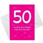 50th Birthday Cards For Women Sister Daughter Funny 50th Card