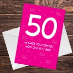 50th Birthday Cards For Women Sister Daughter Funny 50th Card