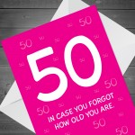 50th Birthday Cards For Women Sister Daughter Funny 50th Card
