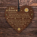 Best Friend Sign Poem Wood Heart Thank You Gift For Best Friend