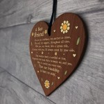 Wooden Hanging Heart Best Friend Gifts For Birthday Friendship