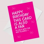 Hilarious FUNNY 50th Birthday Cards For Women Her Hot Flushes