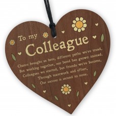 Novelty Colleague Gifts Wooden Heart Leaving Gift Work Colleague