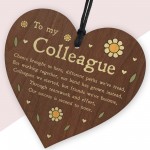 Novelty Colleague Gifts Wooden Heart Leaving Gift Work Colleague
