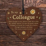 Novelty Colleague Gifts Wooden Heart Leaving Gift Work Colleague