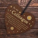 Novelty Colleague Gifts Wooden Heart Leaving Gift Work Colleague