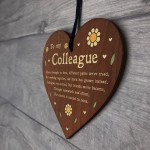 Novelty Colleague Gifts Wooden Heart Leaving Gift Work Colleague
