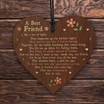 Friendship Gifts For Her Wood Heart Novelty Best Friend Gifts