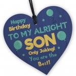 Funny Birthday Gift For Son From Mum Dad Wood Heart 18th 21st