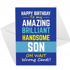 Funny Hilarious Birthday Card For Son From Mum And Dad Novelty