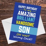 Funny Hilarious Birthday Card For Son From Mum And Dad Novelty