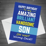 Funny Birthday Gifts For Son From Mum And Dad Birthday Card