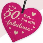 Funny 50th Birthday Gifts For Women Fifty Heart 50th Card