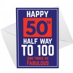 50th Birthday Gifts for Women Men Unique Heart And Card For Mum