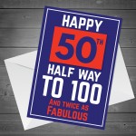 50th Birthday Gifts for Women Men Unique Heart And Card For Mum