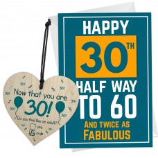 Funny 30th Birthday Card For Him Her Novelty 30th Birthday Gifts