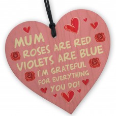 Grateful for You Mum Gift Heart Gift For Mothers Day Birthday